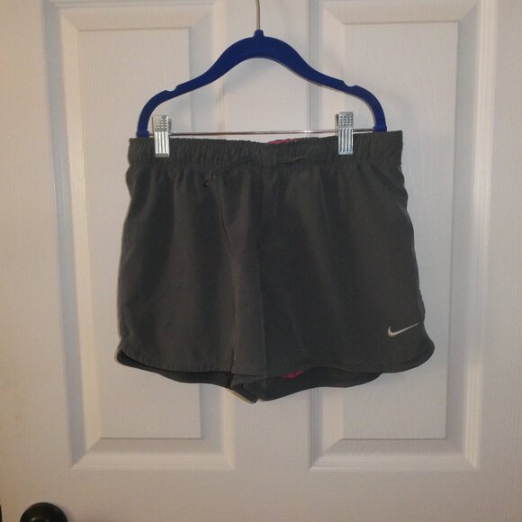 Nike Other - Girls Gray Nike Running Shorts w/Pink Foldover Waistband Sz L